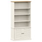 vidaXL Libreria VIGO 85x35x170 cm in Legno Massello di Pino Bianco vidaXL Libreria VIGO 85x35x170 cm in Legno Massello di Pino Bianco