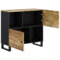 vidaXL Credenza con 2 Ante 80x33x75 cm in Legno Massello di Mango vidaXL Credenza con 2 Ante 80x33x75 cm in Legno Massello di Mango