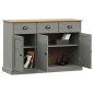 vidaXL Credenza Cassetti VIGO 113x40x75 cm Legno Massello Pino Grigio vidaXL Credenza Cassetti VIGO 113x40x75 cm Legno Massello Pino Grigio