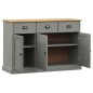 vidaXL Credenza Cassetti VIGO 113x40x75 cm Legno Massello Pino Grigio vidaXL Credenza Cassetti VIGO 113x40x75 cm Legno Massello Pino Grigio