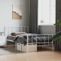 vidaXL Giroletto con Testiera e Pediera Metallo Bianco 90x190 cm vidaXL Giroletto con Testiera e Pediera Metallo Bianco 90x190 cm