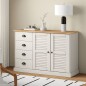 vidaXL Credenza Cassetti VIGO 113x40x75 cm Legno Massello Pino Bianco vidaXL Credenza Cassetti VIGO 113x40x75 cm Legno Massello Pino Bianco