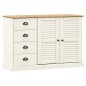 vidaXL Credenza Cassetti VIGO 113x40x75 cm Legno Massello Pino Bianco vidaXL Credenza Cassetti VIGO 113x40x75 cm Legno Massello Pino Bianco