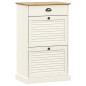 vidaXL Scarpiera VIGO 60x35x96 cm in Legno Massello di Pino Bianco vidaXL Scarpiera VIGO 60x35x96 cm in Legno Massello di Pino Bianco