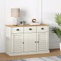 vidaXL Credenza Cassetti VIGO 113x40x75 cm Legno Massello Pino Bianco vidaXL Credenza Cassetti VIGO 113x40x75 cm Legno Massello Pino Bianco