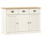 vidaXL Credenza Cassetti VIGO 113x40x75 cm Legno Massello Pino Bianco vidaXL Credenza Cassetti VIGO 113x40x75 cm Legno Massello Pino Bianco