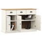 vidaXL Credenza Cassetti VIGO 113x40x75 cm Legno Massello Pino Bianco vidaXL Credenza Cassetti VIGO 113x40x75 cm Legno Massello Pino Bianco