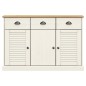 vidaXL Credenza Cassetti VIGO 113x40x75 cm Legno Massello Pino Bianco vidaXL Credenza Cassetti VIGO 113x40x75 cm Legno Massello Pino Bianco