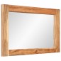 vidaXL Specchio 70x50 cm in Legno Massello di Acacia e Vetro