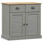 vidaXL Credenza Cassetti VIGO Grigia 78x40x75 cm Legno Massello Pino vidaXL Credenza Cassetti VIGO Grigia 78x40x75 cm Legno Massello Pino