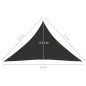 Parasole a Vela Oxford Triangolare 2,5x2,5x3,5 m Antracite Parasole a Vela Oxford Triangolare 2,5x2,5x3,5 m Antracite