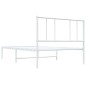 vidaXL Giroletto con Testiera Metallo Bianco 100x190 cm vidaXL Giroletto con Testiera Metallo Bianco 100x190 cm