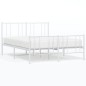 vidaXL Giroletto con Testiera e Pediera Metallo Bianco 120x200 cm vidaXL Giroletto con Testiera e Pediera Metallo Bianco 120x200 cm