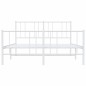 vidaXL Giroletto con Testiera e Pediera Metallo Bianco 120x200 cm vidaXL Giroletto con Testiera e Pediera Metallo Bianco 120x200 cm