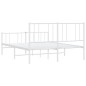 vidaXL Giroletto con Testiera e Pediera Metallo Bianco 120x200 cm vidaXL Giroletto con Testiera e Pediera Metallo Bianco 120x200 cm