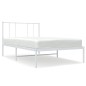 vidaXL Giroletto con Testiera Metallo Bianco 75x190 cm vidaXL Giroletto con Testiera Metallo Bianco 75x190 cm