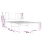 vidaXL Giroletto con Testiera Metallo Bianco 75x190 cm vidaXL Giroletto con Testiera Metallo Bianco 75x190 cm