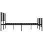vidaXL Giroletto con Testiera e Pediera Metallo Nero 183x213 cm vidaXL Giroletto con Testiera e Pediera Metallo Nero 183x213 cm