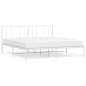 vidaXL Giroletto con Testiera Metallo Bianco 180x200 cm vidaXL Giroletto con Testiera Metallo Bianco 180x200 cm