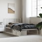 vidaXL Giroletto con Testiera Metallo Bianco 90x190 cm