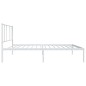 vidaXL Giroletto con Testiera Metallo Bianco 90x190 cm