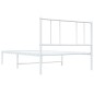vidaXL Giroletto con Testiera Metallo Bianco 90x190 cm