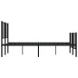 vidaXL Giroletto con Testiera e Pediera Metallo Nero 120x190 cm vidaXL Giroletto con Testiera e Pediera Metallo Nero 120x190 cm
