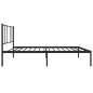 vidaXL Giroletto con Testiera in Metallo Nero 75x190 cm vidaXL Giroletto con Testiera in Metallo Nero 75x190 cm