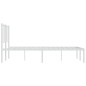 vidaXL Giroletto con Testiera Metallo Bianco 150x200 cm vidaXL Giroletto con Testiera Metallo Bianco 150x200 cm
