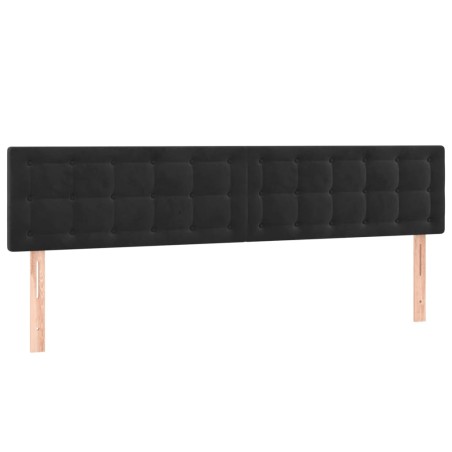vidaXL Testiera 2 pz Nera 90x5x78/88 cm in Velluto