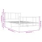 vidaXL Giroletto con Testiera e Pediera Metallo Nero 100x200 cm