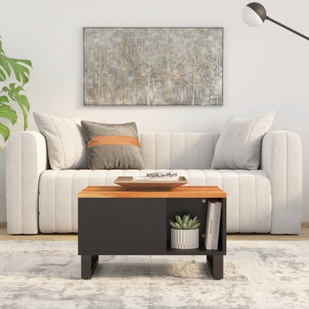 vidaXL Tavolino da Salotto 60x50x35 cm in Legno Massello di Acacia