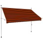 vidaXL Tenda da Sole Retrattile Manuale 250 cm Arancione e Marrone vidaXL Tenda da Sole Retrattile Manuale 250 cm Arancione e Marrone