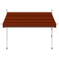 vidaXL Tenda da Sole Retrattile Manuale 250 cm Arancione e Marrone vidaXL Tenda da Sole Retrattile Manuale 250 cm Arancione e Marrone