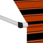 vidaXL Tenda da Sole Retrattile Manuale 250 cm Arancione e Marrone vidaXL Tenda da Sole Retrattile Manuale 250 cm Arancione e Marrone