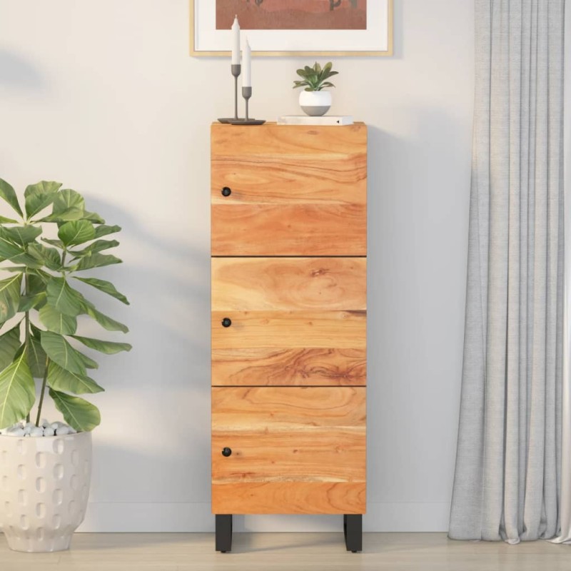 vidaXL Credenza con 3 Ante 40x33x110 cm Legno Massello Acacia e Ferro vidaXL Credenza con 3 Ante 40x33x110 cm Legno Massello Acacia e Ferro