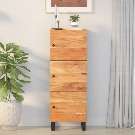 vidaXL Credenza con 3 Ante 40x33x110 cm Legno Massello Acacia e Ferro