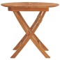 vidaXL Tavolo da Giardino Pieghevole Ø 85x75 cm Legno Massello di Teak vidaXL Tavolo da Giardino Pieghevole Ø 85x75 cm Legno Massello di Teak