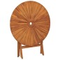 vidaXL Tavolo da Giardino Pieghevole Ø 85x75 cm Legno Massello di Teak vidaXL Tavolo da Giardino Pieghevole Ø 85x75 cm Legno Massello di Teak