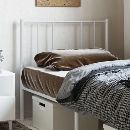 vidaXL Testiera in Metallo Bianco 100 cm