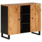 vidaXL Credenza con 2 Ante 90x33x75 cm in Legno Massello di Acacia vidaXL Credenza con 2 Ante 90x33x75 cm in Legno Massello di Acacia
