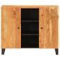 vidaXL Credenza con 2 Ante 90x33x75 cm in Legno Massello di Acacia vidaXL Credenza con 2 Ante 90x33x75 cm in Legno Massello di Acacia