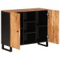 vidaXL Credenza con 2 Ante 90x33x75 cm in Legno Massello di Acacia vidaXL Credenza con 2 Ante 90x33x75 cm in Legno Massello di Acacia