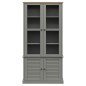 vidaXL Vetrina VIGO 85x35x170 cm in Legno Massello di Pino Grigio vidaXL Vetrina VIGO 85x35x170 cm in Legno Massello di Pino Grigio
