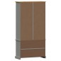 vidaXL Vetrina VIGO 85x35x170 cm in Legno Massello di Pino Grigio vidaXL Vetrina VIGO 85x35x170 cm in Legno Massello di Pino Grigio