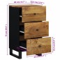 vidaXL Credenza con 3 Cassetti 40x33,5x75 cm Legno Massello di Mango vidaXL Credenza con 3 Cassetti 40x33,5x75 cm Legno Massello di Mango