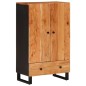 vidaXL Credenza con Cassetto 60x33x100cm Legno Massello Acacia e Ferro vidaXL Credenza con Cassetto 60x33x100cm Legno Massello Acacia e Ferro