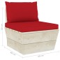 Divano da Giardino a 4 Posti su Pallet con Cuscini Legno Abete Divano da Giardino a 4 Posti su Pallet con Cuscini Legno Abete