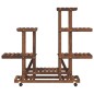 vidaXL Portafiori con Ruote 95x25x101 cm in Legno Massello di Abete vidaXL Portafiori con Ruote 95x25x101 cm in Legno Massello di Abete