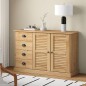 vidaXL Credenza con Cassetti VIGO 113x40x75 cm Legno Massello di Pino vidaXL Credenza con Cassetti VIGO 113x40x75 cm Legno Massello di Pino